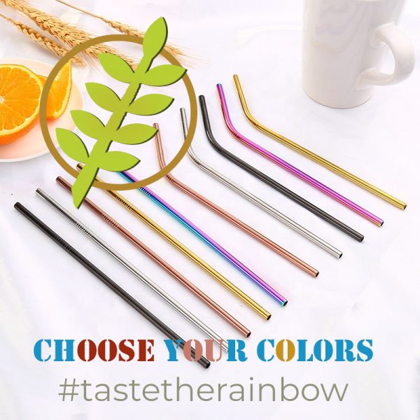 reusable stainless steel drinking straws